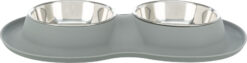 Alternative view of Set gamelles, en silic./acier inoxydable, 2×0,4 l, gris