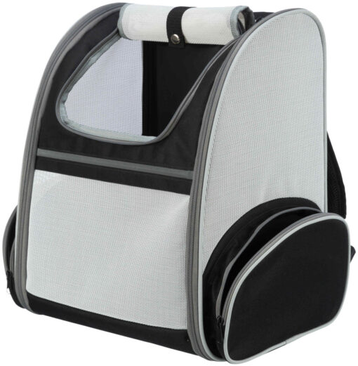 Rucksack Chloe, 39×43×27cm, hellgrau/schwarz