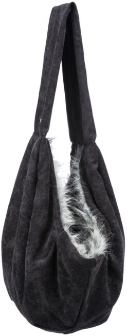 Alternative view of Sac ventral Soft, 22×20×60cm, noir/gris