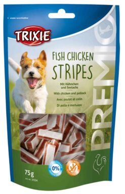 Alternative view of "Esquisita Premio" Stripes, poule&saumon, 75g