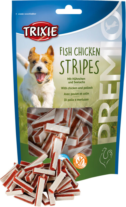 "Esquisita Premio" Stripes, poule&saumon, 75g nur per VE 6Stk.