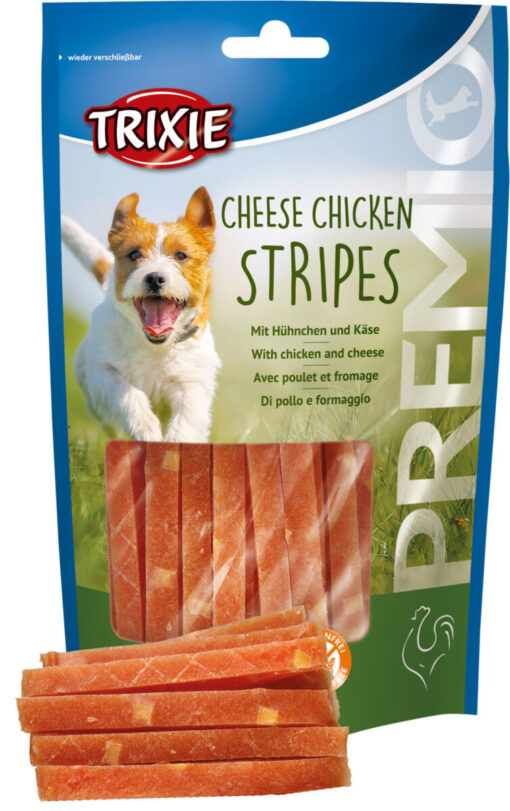 Premio Chicken Cheese Stripes, 100g nur per VE 6Stk.