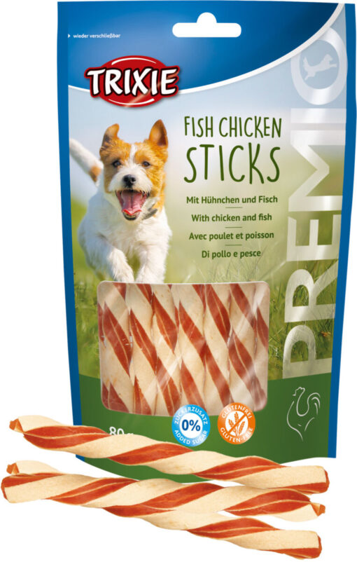 PREMIO Fish Chicken Sticks, 80 g nur per VE 6Stk.
