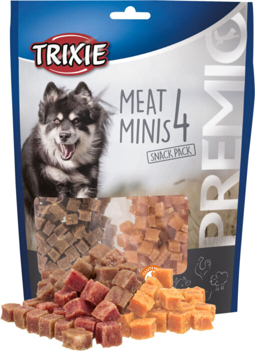 PREMIO 4 Meat Minis, poulet, canard, buf, agneau, 4 × 100 g