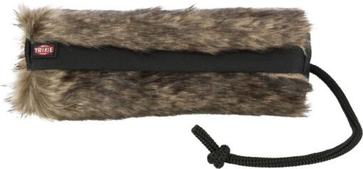 Fell-Futterdummy, Plüsch/Poly., Kaninchenfell-Optik/schwarz ø 6×20cm