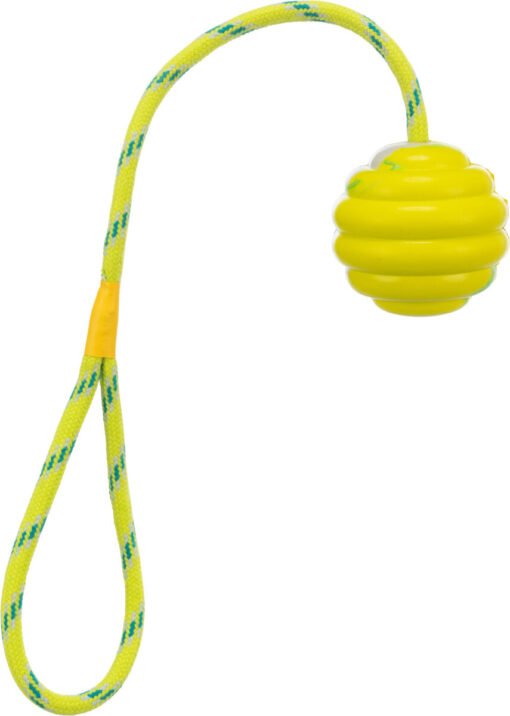 Wellenball am Seil, Naturgummi, 30cm ø6cm
