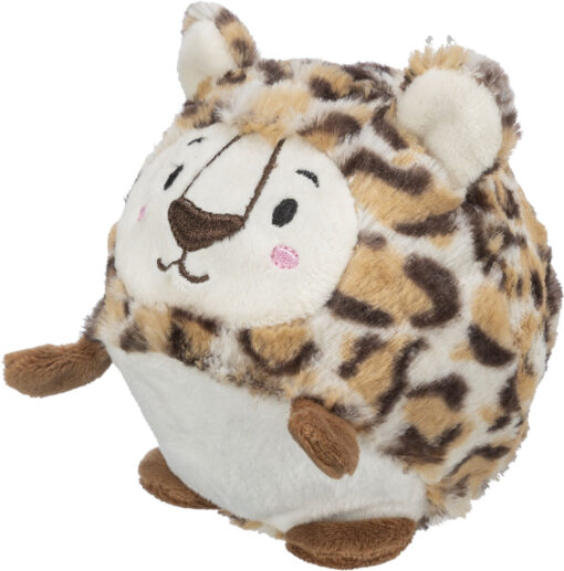 Balle léopard, en peluche/caoutchouc, 13cm