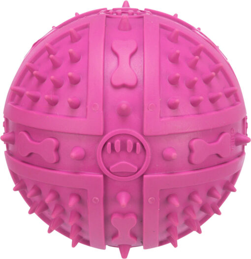 Ball, Naturgummi, mit Quietscher, pink ø 9 cm