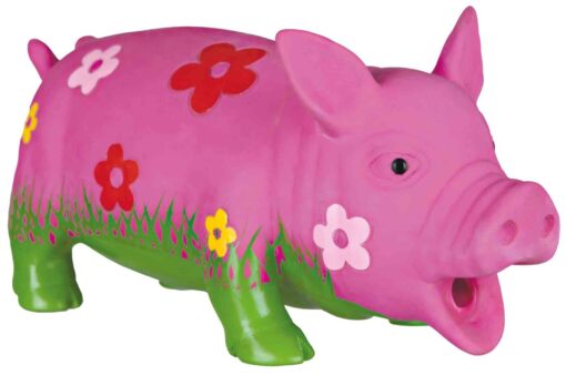 Blumenschwein,Original-Tierstimme,Latex 20cm