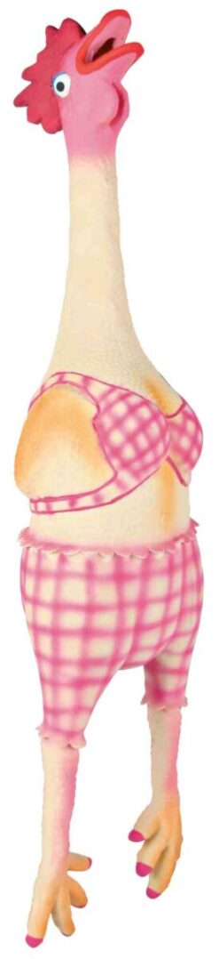 Poule en latex (av. véritables cris d'anim.)