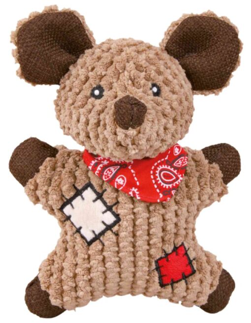 Maus mit Flicken, Stoff 19cm