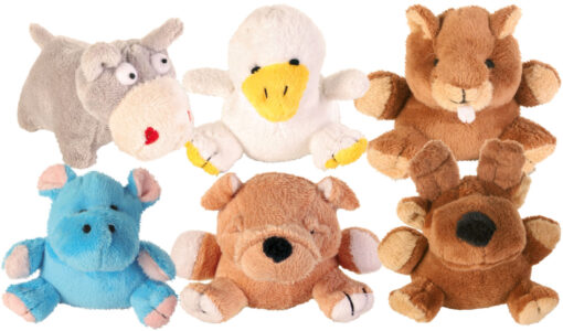 Animal, en peluche, 10-12cm, assorti nur per VE 12Stk.