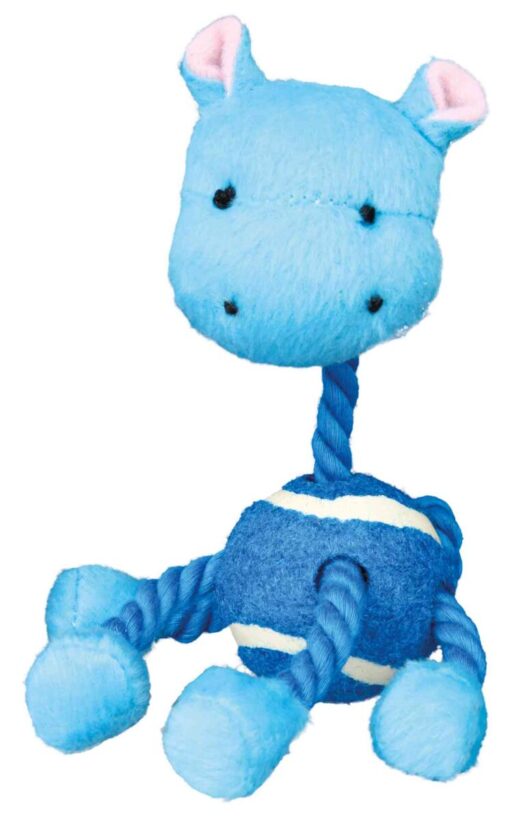 Petit jouet avec corde/balle de tennis, en peluche, 16cm nur per VE 3Stk.