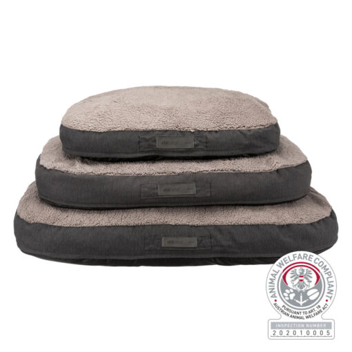 Vital Kissen Bendson rund, dunkelgrau/hellgrau 80 × 55 cm