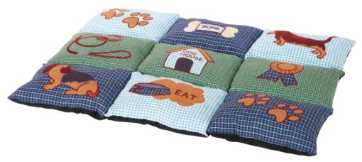 Decke Patchwork, blau/grün 80x55cm