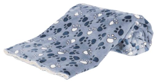 Decke Tammy 100×70cm, blau/beige