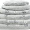 Coussin Nando, ovale, 70×45cm, gris clair