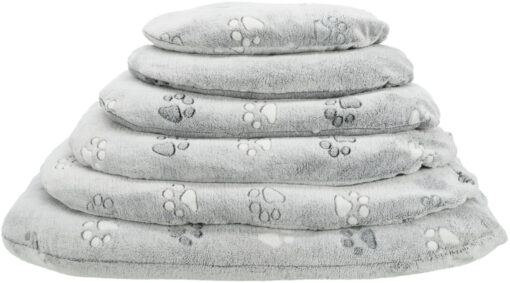 Coussin Nando, ovale, 70×45cm, gris clair 70×45cm