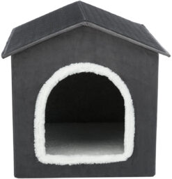 Alternative view of Abri Livia, 50×50×54cm, gris foncé/blanc