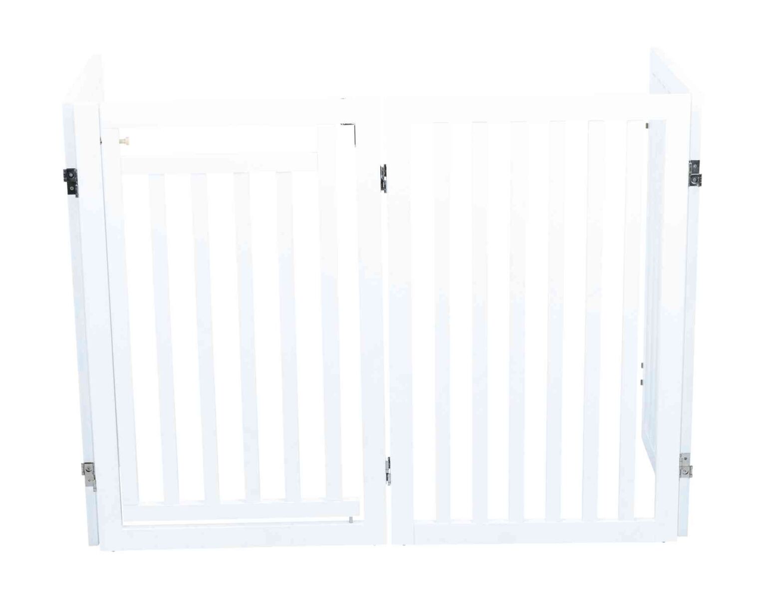 Barrière, avec porte, 60-160×81cm, blanc Barrière, avec porte, 60-160×81cm, blanc