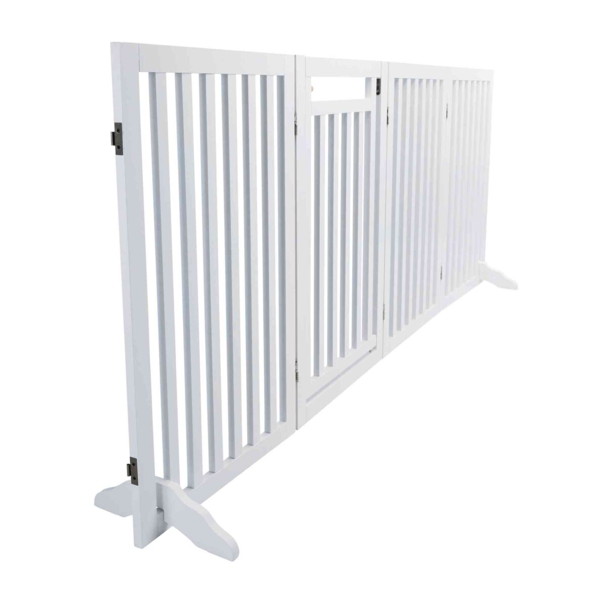 Barrière, avec porte, 60-160×81cm, blanc Barrière, avec porte, 60-160×81cm, blanc
