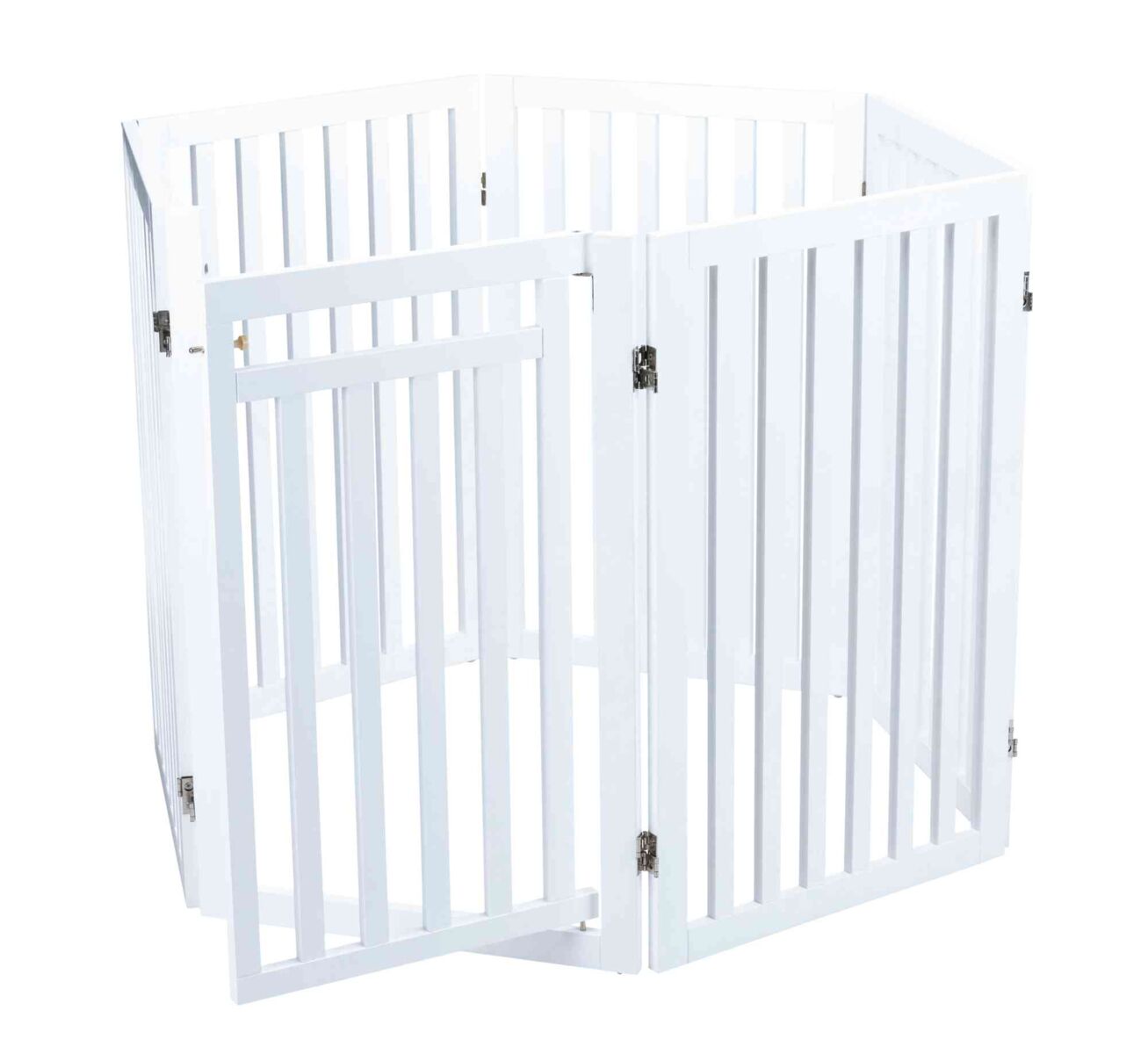 Barrière, avec porte, 60-160×81cm, blanc Barrière, avec porte, 60-160×81cm, blanc