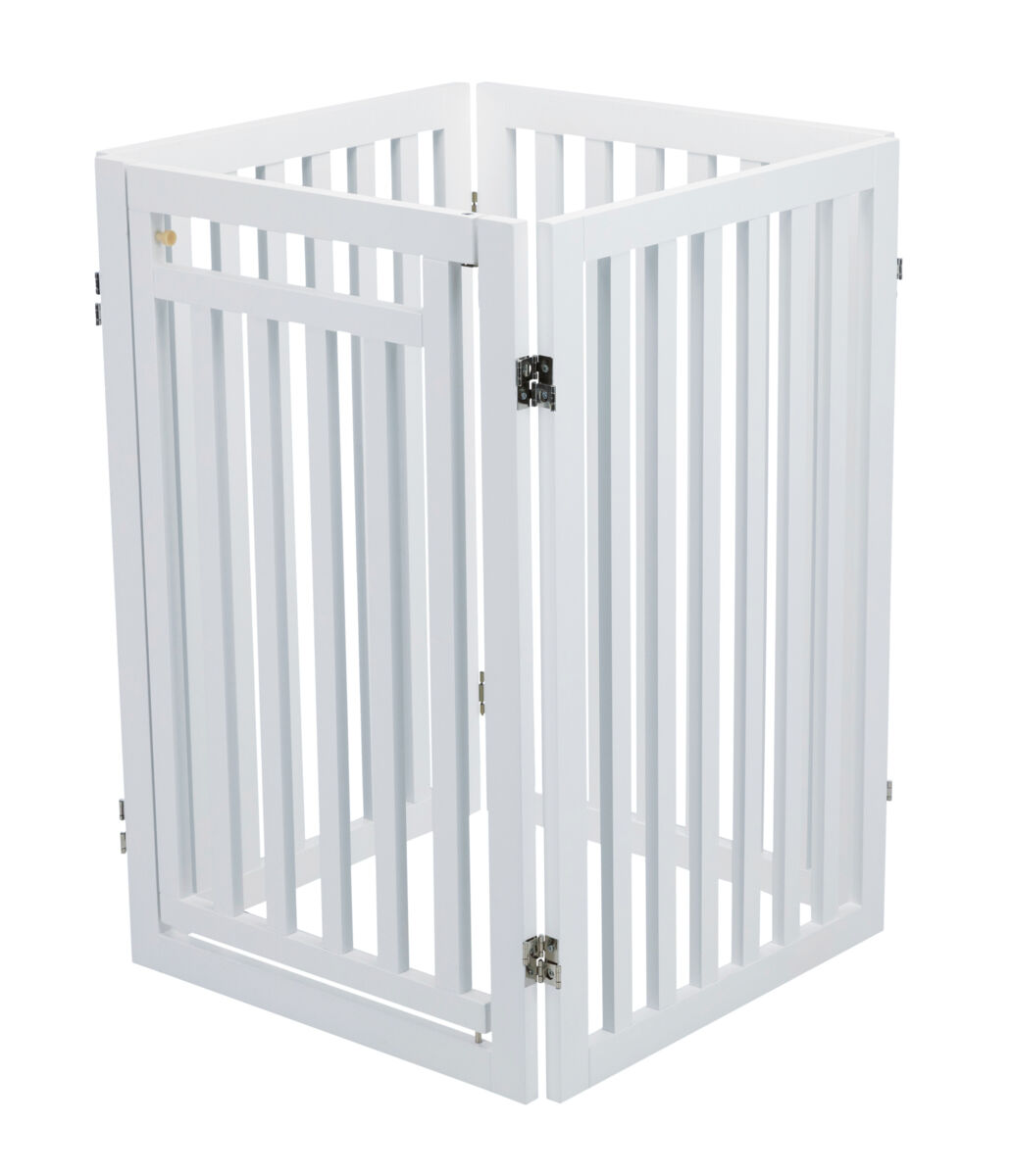 Barrière, avec porte, 60-160×81cm, blanc Barrière, avec porte, 60-160×81cm, blanc