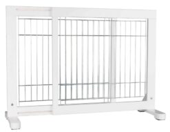 Alternative view of Hunde-Absperrgitter, 65-108x61x31cm, weiss