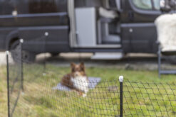 Alternative view of Clôture mobile pour chiens, 15 m, noir