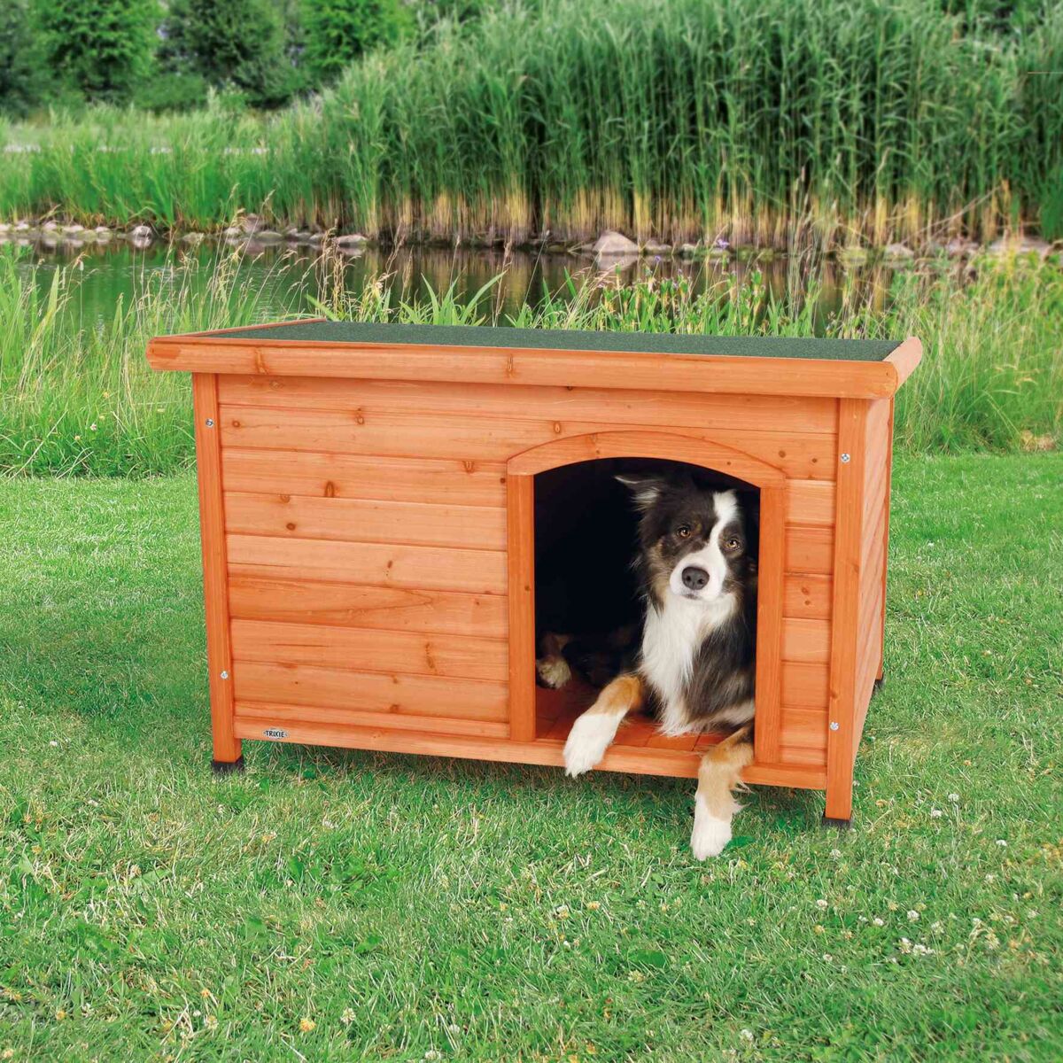 natura Flachdach-Hundehütte M-L, 104x72x68cm natura Flachdach-Hundehütte M-L, 104x72x68cm