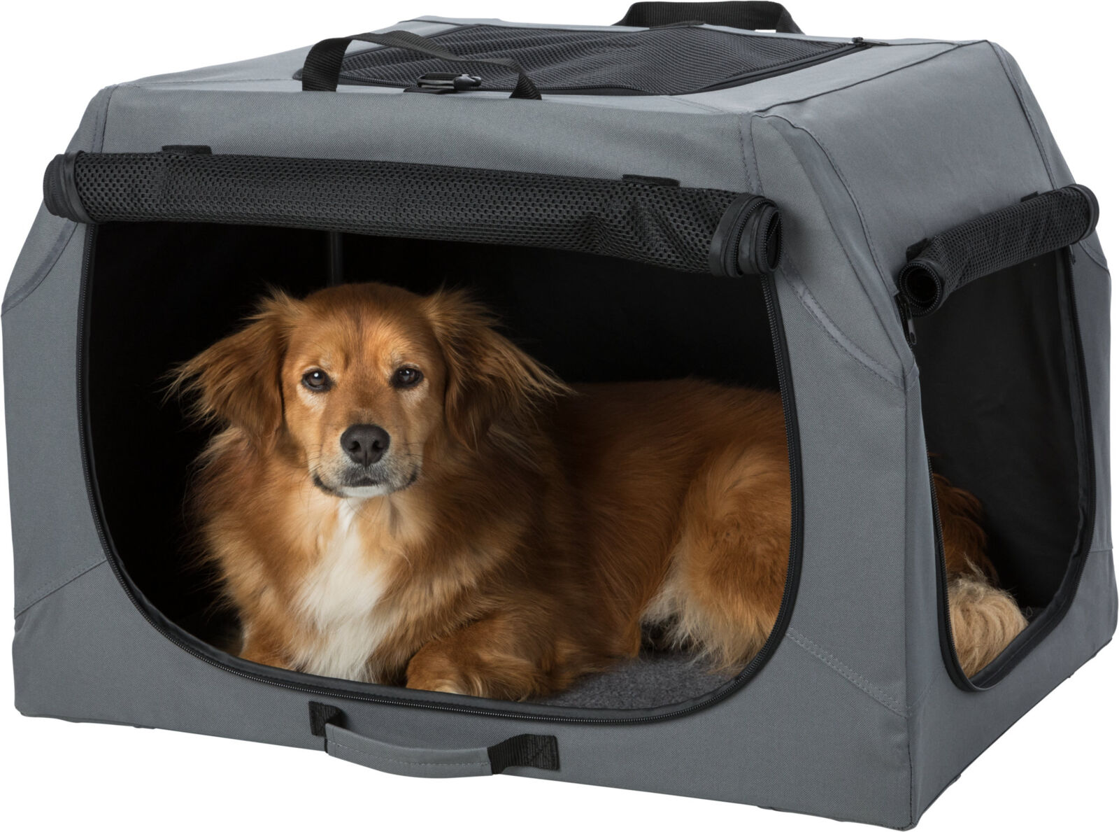 Soft Kennel Easy, S-M: 71×49×51cm, gris S-M: 71×49×51cm Soft Kennel Easy, S-M: 71×49×51cm, gris S-M: 71×49×51cm
