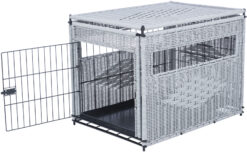 Alternative view of Home Kennel, Polyrattan, M: 58 × 60 × 77 cm, hellgrau