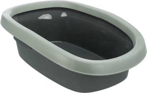 Be Eco Katzentoilette Carlo mit Rand, 31×14×43cm, anthrazit