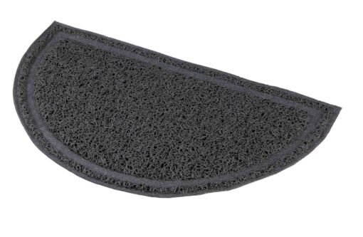 Vorleger für Ka'toiletten, halbrund, PVC, anthrazit 41x25cm