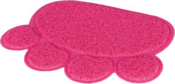 Vorleger für Katzentoiletten, Pfote, PVC, 40×30cm, pink