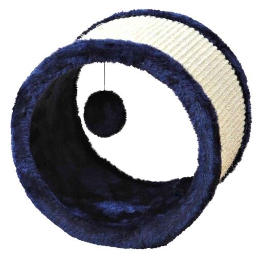 Jouettes en sisal p. chats, bleu ø23x20cm