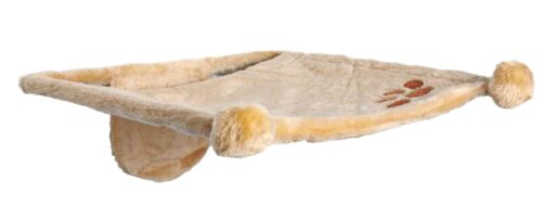 Hamac en peluche p. mur, beige 42x41x15cm