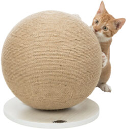 Alternative view of Kratzball auf Platte, Jute/Holz, ø 29×31cm