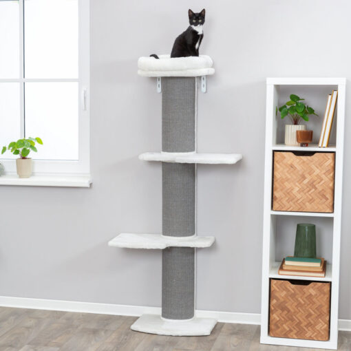 Arbre à chat avec fixation aumur, 160cm, gris