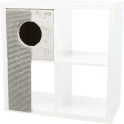 Alternative view of Kuschelhöhle für Regale mit Kratzbrett, 33×70×37cm, grau