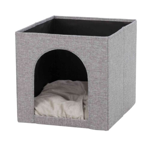 Kuschelhöhle Ella für Regal, 33×33×37cm, grau