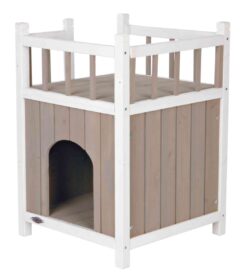 Alternative view of natura Cat's Home mit Balkon, 45×65×45cm, grau/weiss