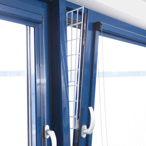 Grille protection fenêtres, panneau latéral, 62×16/7cm, blan