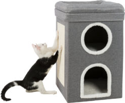 Alternative view of Cat Tower Saul, 39×64×39cm, grau