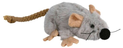 Spielmaus mit Catnip, grau, Plüsch 7cm
