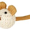 Maus mit Rassel, Seil, 5cm