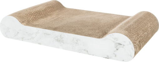 Griffoir carton XXL, aspect marbre, 64×11×37cm, gris clair