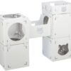Meuble pour chats Casa Cara, en carton, 93×72×30,5cm, blanc