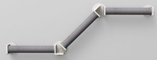 Set mural 2, parcours descalade, 195×78cm, blanc/gris