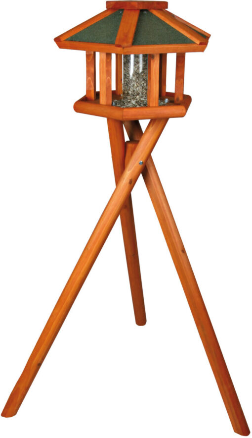 Maison p. l''oiseaux "Natura",av. silo,1.40m ø50×34cm/2Kart.